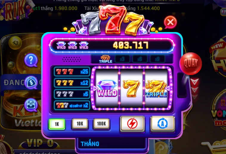 Minigame 777 Tại RikVip Vòng Quay May Mắn Nổ Hũ Nhận Thưởng Cực Lớn