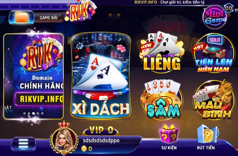 Các Tựa Game Bài RikVip Đỉnh Cao Với Hàng Ngàn Ưu Đãi Khủng