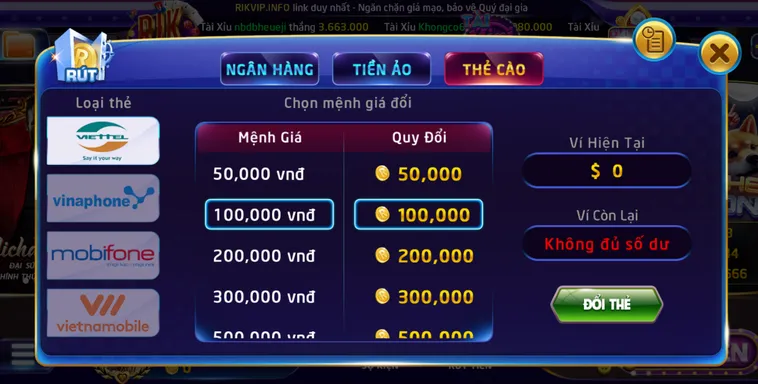Rút tiền thẻ cào an toàn tiện lợi bảo mật - thu hút người chơi.