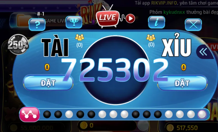Chinh Phục Bàn Chơi Tài Xỉu Livestream Tại RikVip Với Tỷ Lệ Trả Thưởng Cao