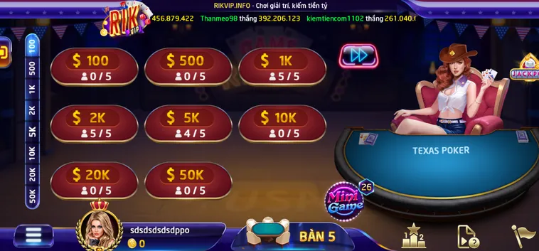 Khám Phá Sức Hút Của Siêu Phẩm Texas Poker Tại RikVip Đẳng Cấp Thượng Lưu
