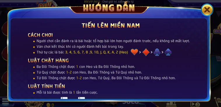 Chinh Phục Bàn Chơi Tiến Lên Miền Nam Tại RikVip Với Đẳng Cấp Thượng Lưu