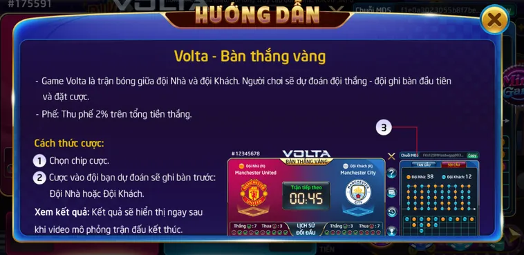 Minigame Volta Bàn Thắng Vàng Tại RikVip Cá Cược Bóng Đá Ảo Siêu Đỉnh